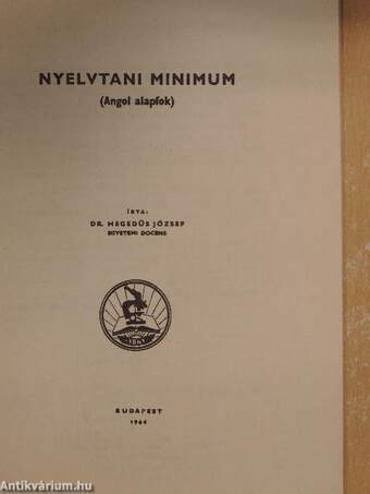 Nyelvtani minimum