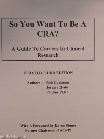 So you want to be a CRA?