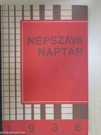 Népszava naptár 1936