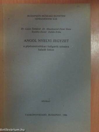 Angol nyelvi jegyzet