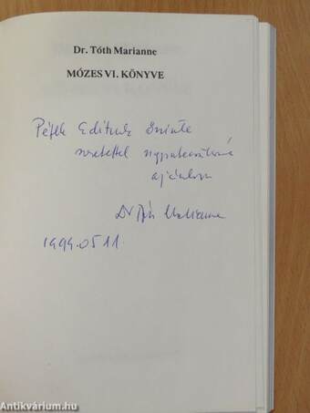 Mózes VI. könyve (dedikált példány)