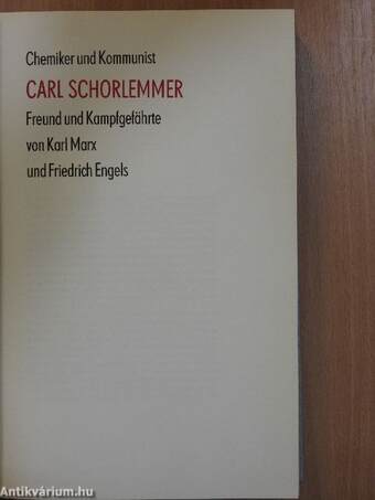 Chemiker und Kommunist Carl Schorlemmer