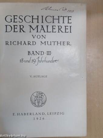 Geschichte der Malerei III.