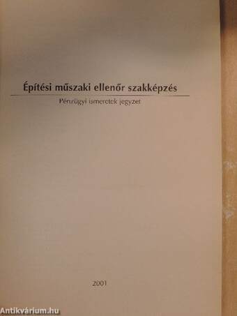 Építési műszaki ellenőr szakképzés