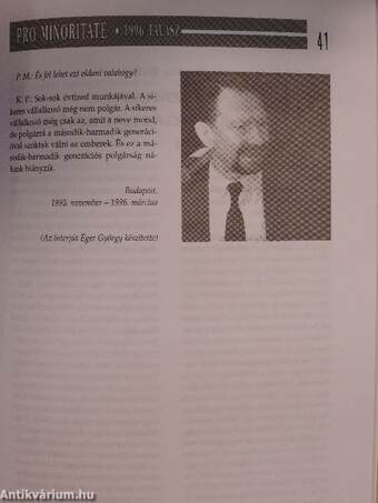 Pro Minoritate 1996. tavasz