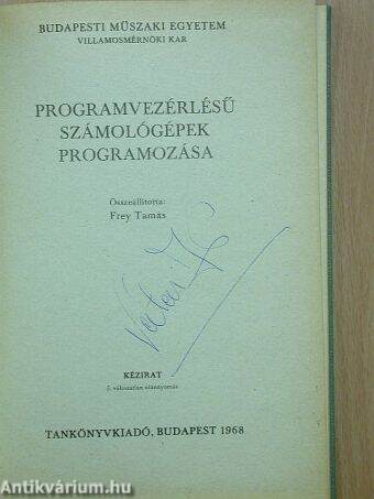 Programvezérlésű számológépek programozása