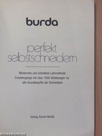 Burda perfekt selbstschneidern