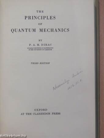 The Principles of Quantum Mechanics