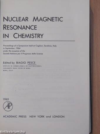 Nuclear Magnetic Resonance in Chemistry