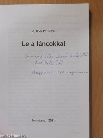 Le a láncokkal (dedikált példány)