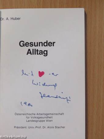 Gesunder Alltag (dedikált példány)