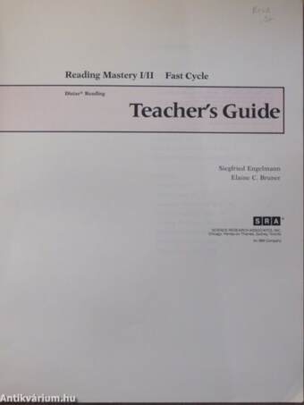 Reading Mastery I/II. - Fast Cycle - Teacher's Guide