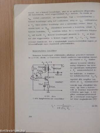 Elektronikai alkatrészek és műszerek I.