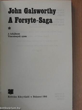 A Forsyte-Saga I-II.