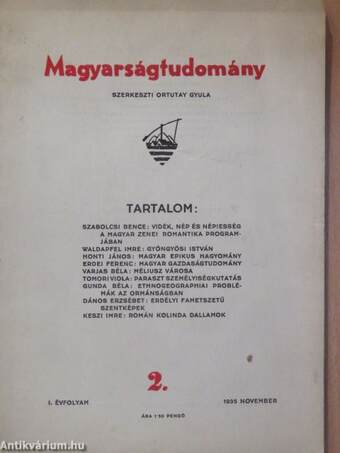 Magyarságtudomány 1935. november
