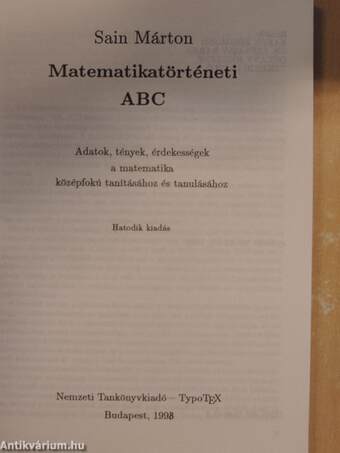 Matematikatörténeti ABC