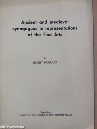 Ancient and medieval synagogues in representations of the Fine Arts