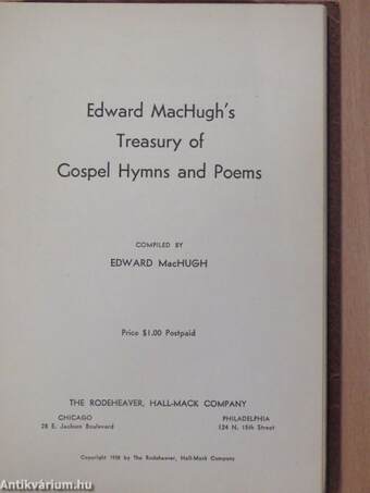 Edward MacHugh's Treasury of Gospel Hymns and Poems