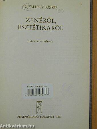 Zenéről, esztétikáról