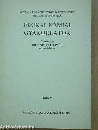 Fizikai-kémiai gyakorlatok 