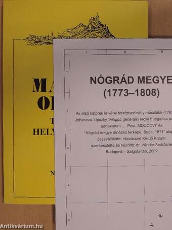 Magyarország történeti helységnévtára - Nógrád megye (1773-1808) I-II.