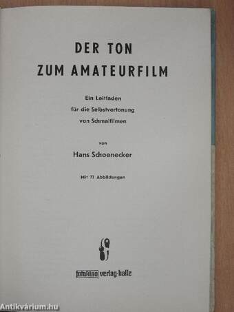 Der Ton zum Amateurfilm