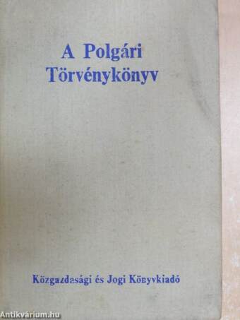 A Polgári Törvénykönyv