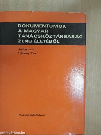 Dokumentumok a Magyar Tanácsköztársaság zenei életéből