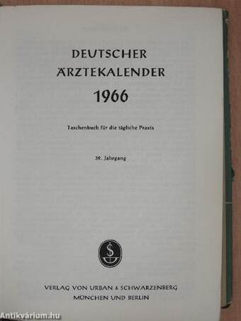 Deutscher Ärztekalender 1966