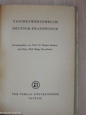 Taschenwörterbuch Deutsch-Französisch