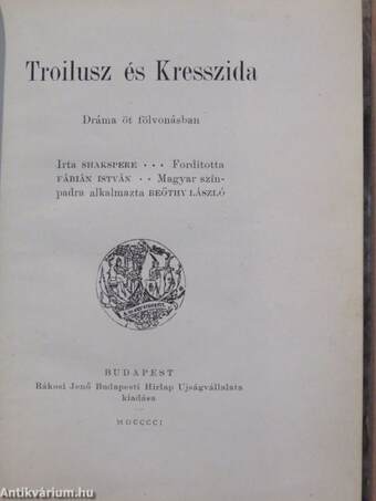 Troilusz és Kresszida