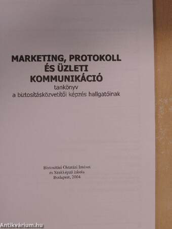 Marketing, protokoll és üzleti kommunikáció