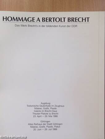 Hommage A Bertolt Brecht