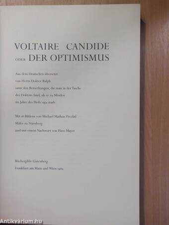 Candide oder der Optimismus