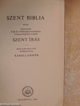 Szent Biblia