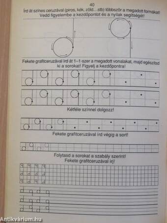 Ceruza gyakorlatok íráshoz