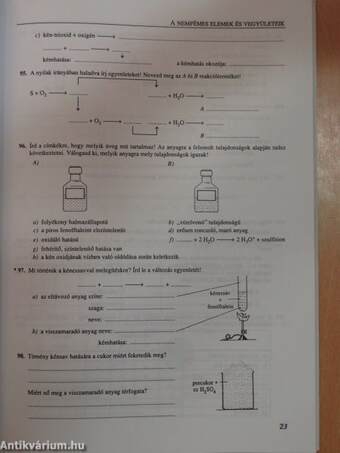 Kémia feladatsorozatok általános iskolásoknak 8. osztály