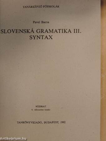 Slovenská gramatika III.