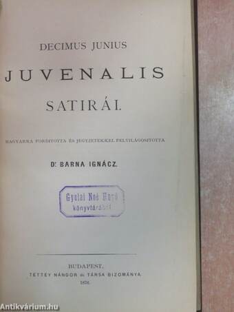 Decimus Junius Juvenalis satirái