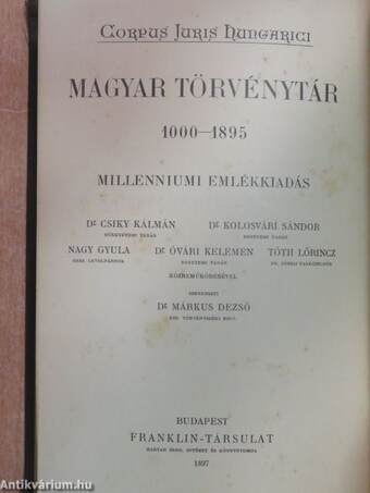 1889-1891. évi törvényczikkek
