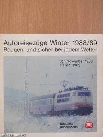 Autoreisezüge Winter 1988/89