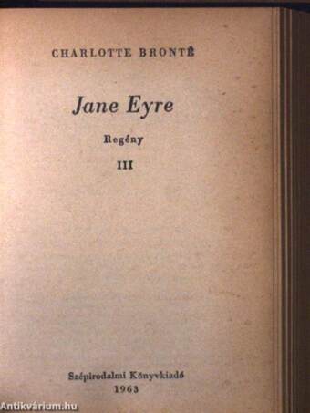 Jane Eyre I-III.