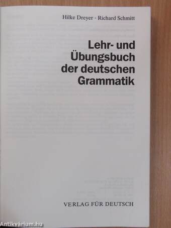 Lehr- und Übungsbuch der deutschen Grammatik