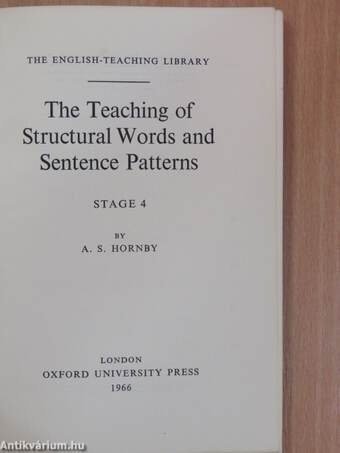 The Teaching of Structural Words and Sentence Patterns 4