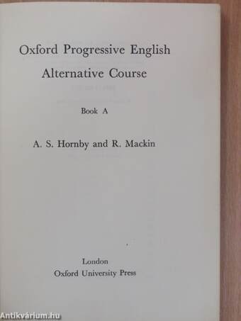 Oxford Progressive English Alternative Course - Book A