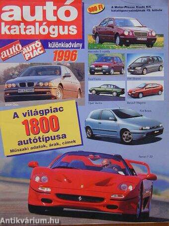 Autó katalógus 1995/1996.