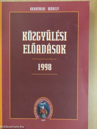 Közgyűlési előadások 1998 I-II.