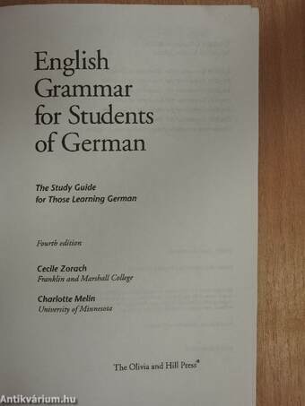 English Grammar for Students of German