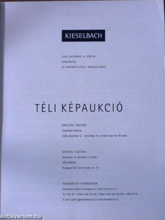 Kieselbach Galéria és Aukciósház - Téli Képaukció 2006