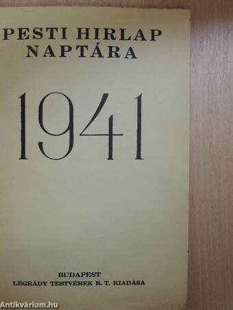 Pesti Hirlap Naptára 1941.